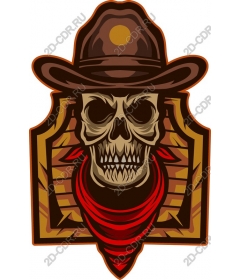  Cowboy skull with the bandana
