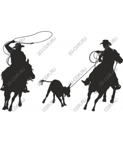  Action cowboy - Dynamic scene with a lasso