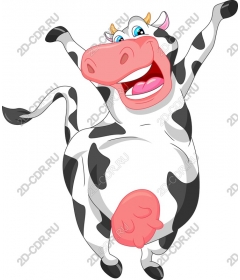 Funny cartoon cow