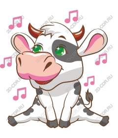 Funny singing cow