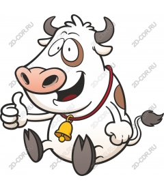Funny cartoon cow