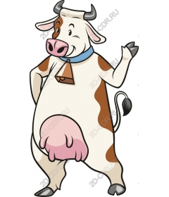 Funny cartoon cow