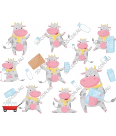  A fun collection of cartoon cows
