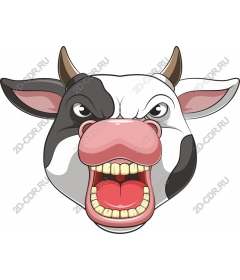 Head of a ferocious cow