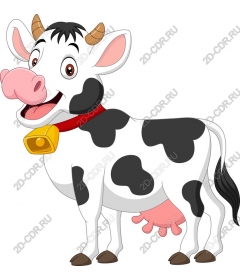 Funny cartoon cow