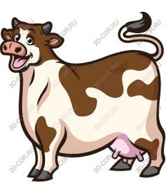 Funny cartoon cow