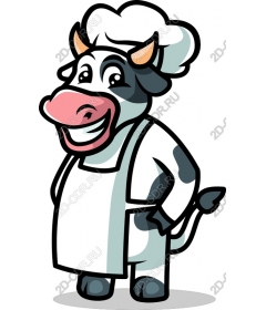  Cute cow chef