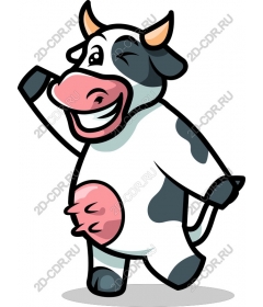Funny cartoon cow