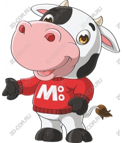 Funny cartoon character "Cow"
