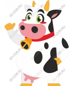 Funny cartoon cow