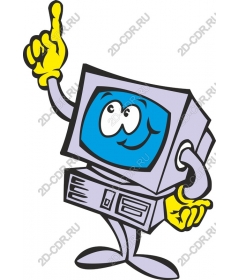 Cartoon funny computer character