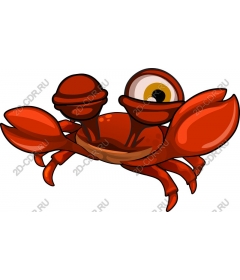  Bright red crab