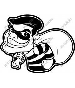  Cheeky cartoon thief