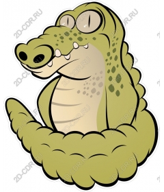 Playful cartoony crocodile