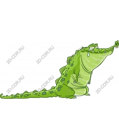 Playful cartoony crocodile
