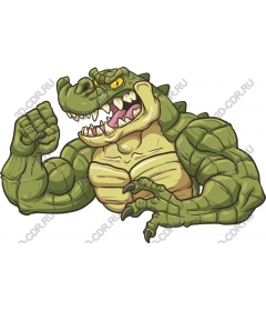  Fierce cartoon crocodile