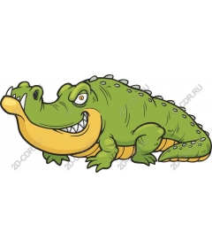 Playful cartoon crocodile