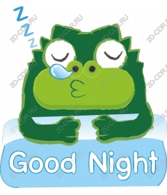 Sleepy frog Goodnight