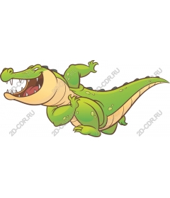 Playful cartoon alligator