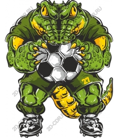  Crocodile Football Player