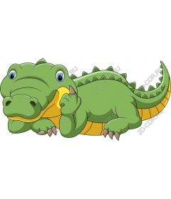 Friendly cartoon crocodile