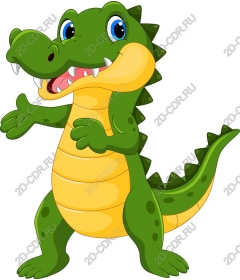 Playful cartoon alligator