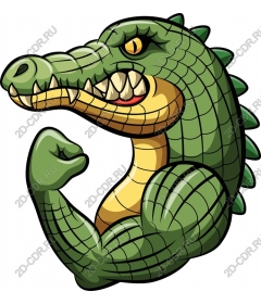 Muscular crocodile