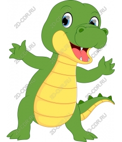  Cute cartoon alligator