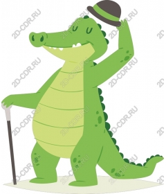  Whimsical character-crocodile