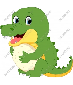  Cute green crocodile