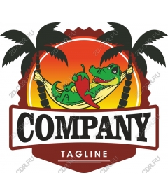 Hammock tropical crocodile