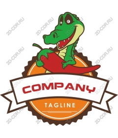 Playful mascot alligator