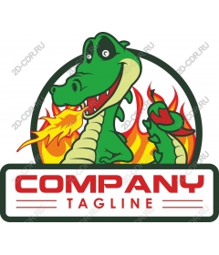 Playful cartoon dragon