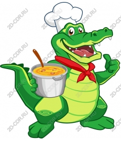 Happy chef-alligator