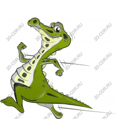 Playful cartoony crocodile
