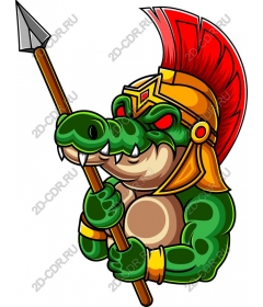  Fierce warrior-alligator