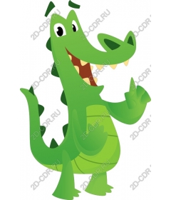  Charming green crocodile