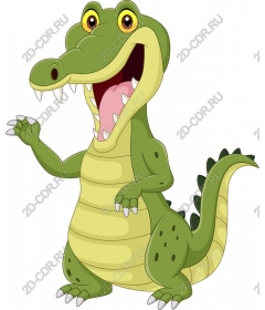 Playful cartoon alligator