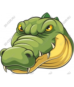 The charismatic head of a crocodile