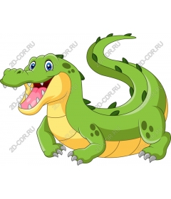 Friendly cartoon crocodile
