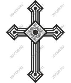  Stylized geometric cross