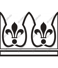  Elegant crown with Fleur de Lis