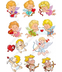 Charming set of Cupid