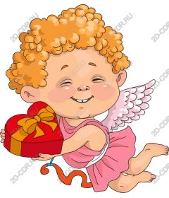  Adorable Cherub with heart gift
