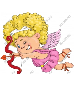  Cute Cupid with bow and arrow