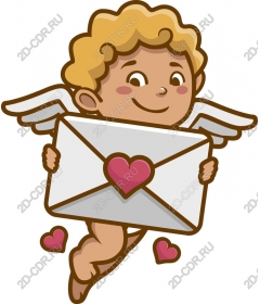 Bizarre Cupid with envelope