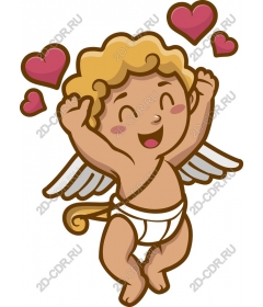 Character Cupid - a Fun angel with Hearts
