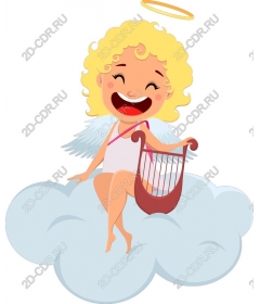  Joyful Cherub on a cloud