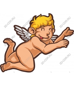 Playful angel-cherub