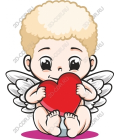  Adorable angel-cherub with heart